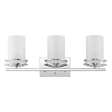 Fairfax Metal/Frosted Glass Contemporary Glam LED Vanity Light - JONATHAN Y